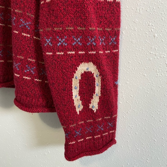 Vintage Red Horse Knit Sweater - Picture 5 of 9